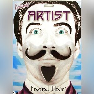 Archie McPhee Artist Facial Hair Mustache, NWT 🎨